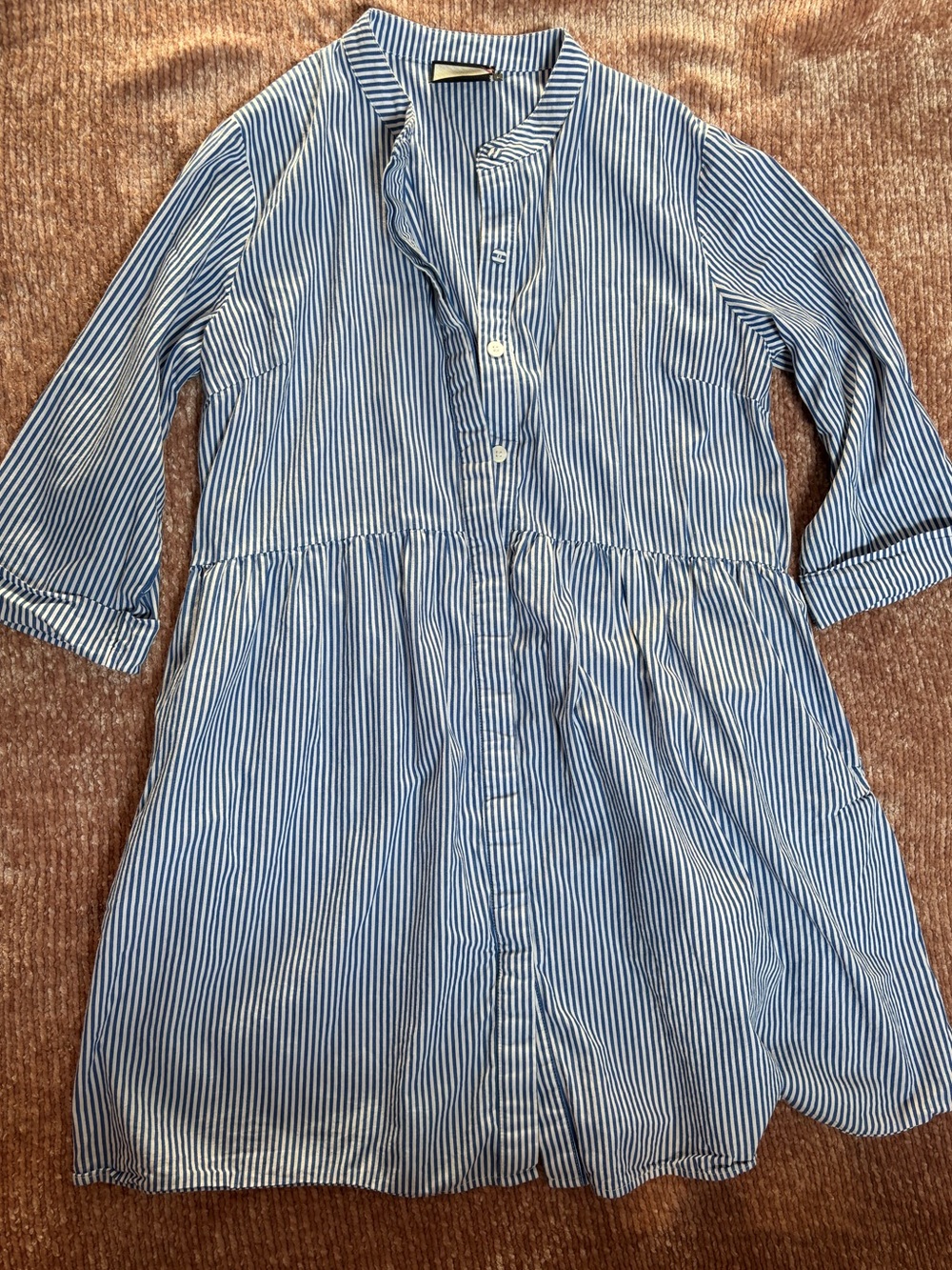 Tuckernuck Blue and White Striped Button-Front Dress